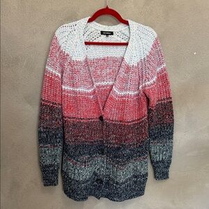 525 America Pink and Blue Gradient Cardigan